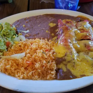 Beef Enchilada plate.