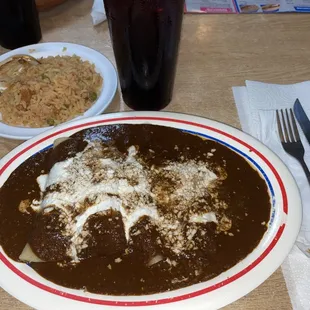 Fantastic Mole Chicken Enchiladas Meal !!!