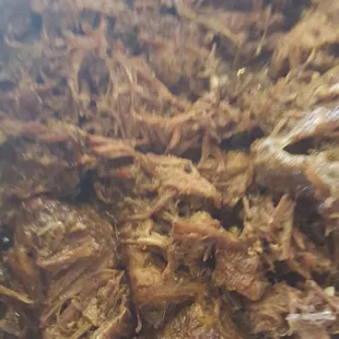 a pot full of pulled pork
