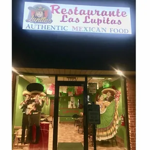the front of a restaurant
