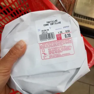 Order your fresh tortillas by the pound. Such reasonable prices.