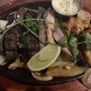 Beef and Chicken Fajitas