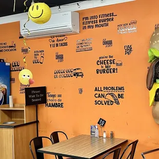 Decor with sayings on the wall