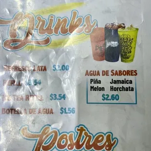 5/16/24 drinks and desserts