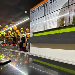 Bar area wraps around. Lots of seating