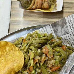 Nopales and chile taco