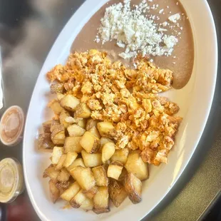 Breakfast Chorizo and Eggs with beans