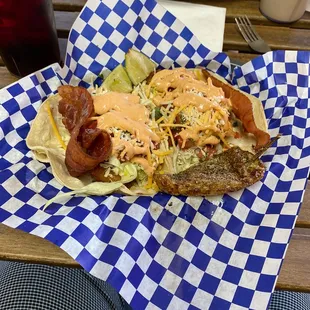 Fish taco and shrimp taco