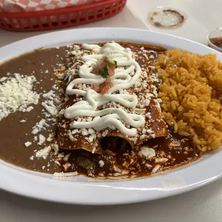 Meat Enchiladas Lunch