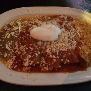 Mole Chicken Enchiladas