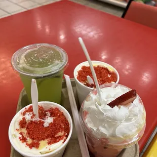 fresa con crema elote