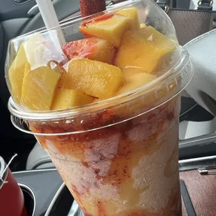 This mangonada was delicious. It had big chunks of freshly cut mangoes that were chilled, sweet, and refreshing.