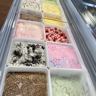 a variety of ice creams