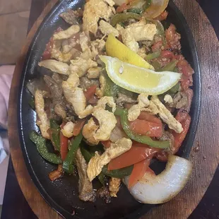 a pan of food