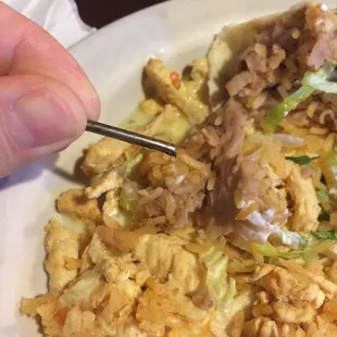 Found a piece of steel in my dinner.