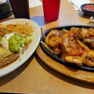 Shrimp fajitas