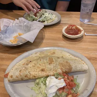 a plate of food on a table