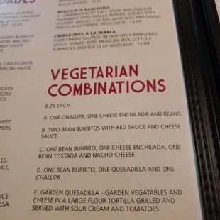 Vegetarian combination