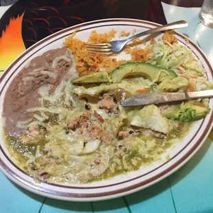 Horrible seafood enchiladas...