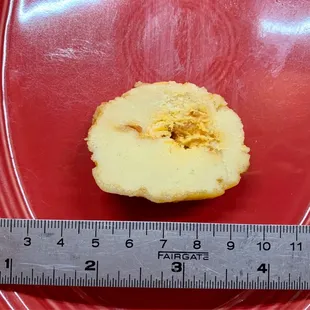 Cross section of chicken tamale at Las Margaritas in Lincoln, Nebraska.