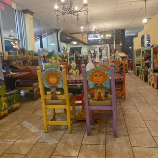 the inside of a restaurant