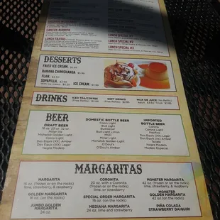 the menu
