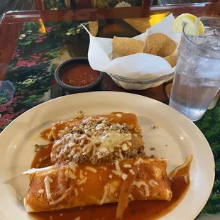 a plate of enchiladas