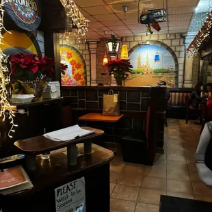 the inside of a restaurant