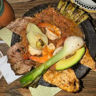 Molcajete with all the fixings