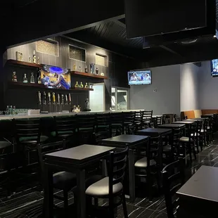 the bar and seating area