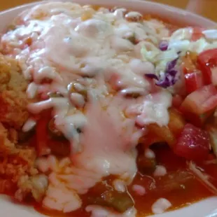 Seafood enchiladas (not so great) @ Las Margaritas (Pharr, TX)