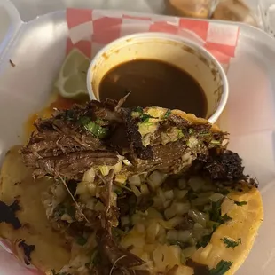 Beef birria taco