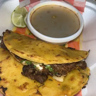 Beef birria and consomé