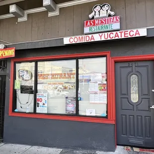 the front of a restaurant