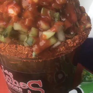 a close up of a drink