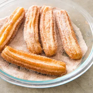 churros in a bowl