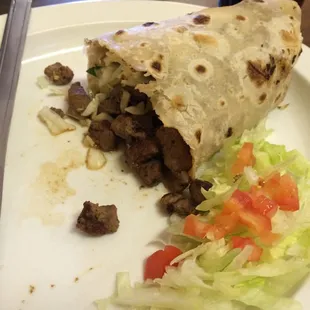 This is half of the carne asada burrito. You definitely get your money's worth! It's really good!!!