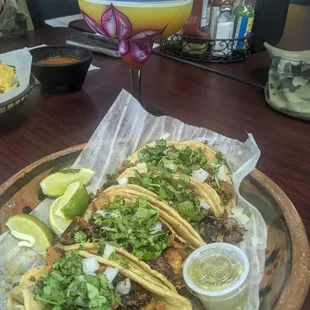 Tacos and margarita