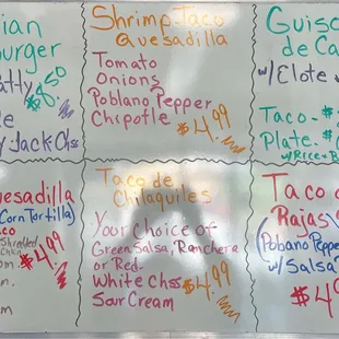 Daily Specials as of 2/20/23