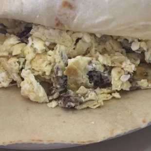 Sausage and egg tacquito.