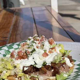 a plate of food on a table