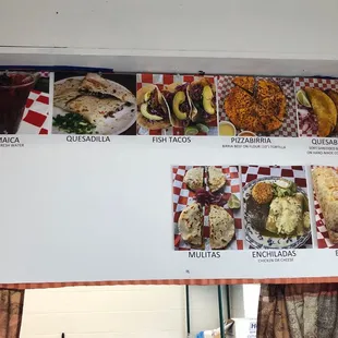 a variety of food items