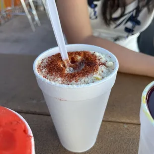 Large corn in a cup