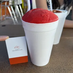 Large strawberry Italian ice