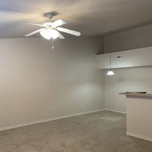 Large and spacious living room and kitchen area