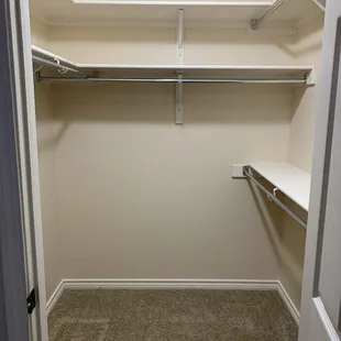 Large and roomy walk-in closet