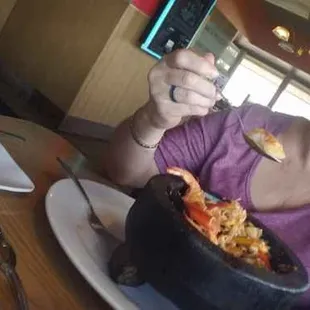 Molcajete Cora look at the size of this portion!