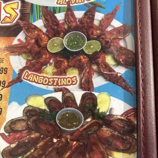The menu