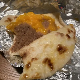 Bean and cheese taco