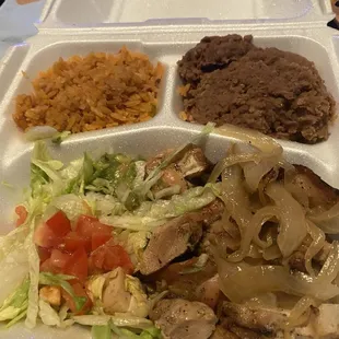 Chicken fajita plate